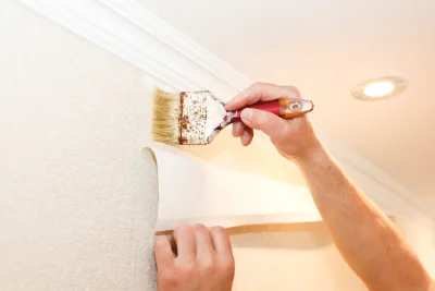 Pose de papier peint à Ayron — revêtements muraux et toiles de verre